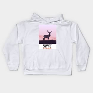 Skye Scotland travel poster Kids Hoodie